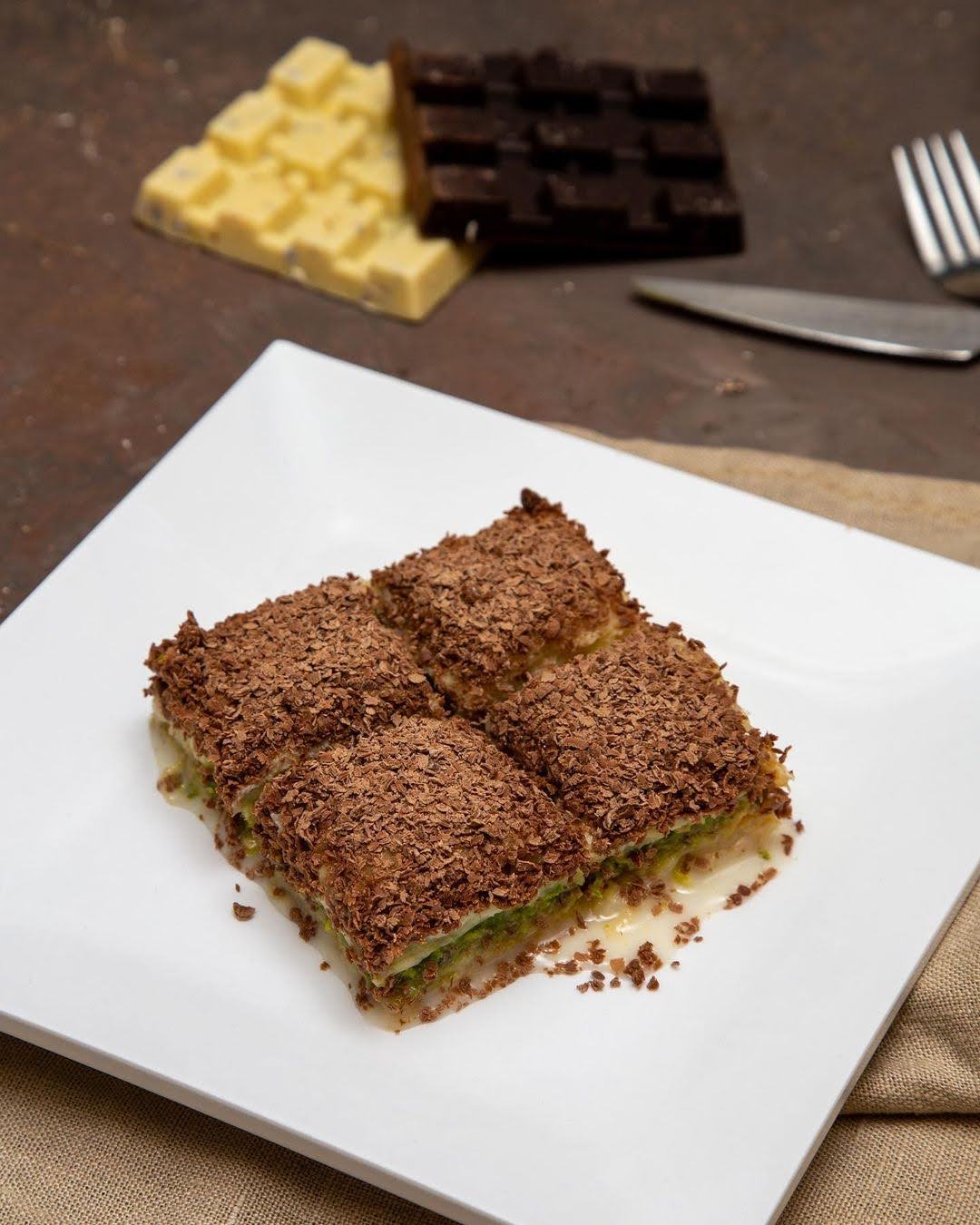 Artisan preparing baklava